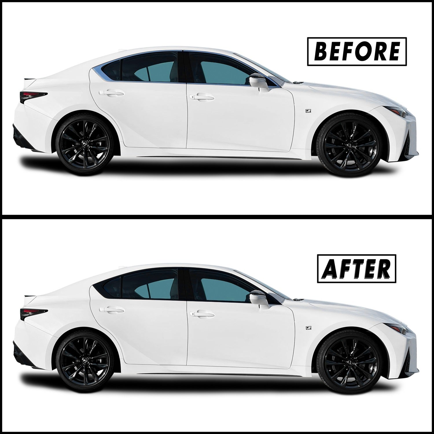2021-2022 Lexus IS  Window Trim Chrome Delete PreCut Vinyl Wrap – SlickMod