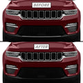 2022-2023 Jeep Grand Cherokee | Front Bumper Lower Lip Trim Chrome Delete PreCut Vinyl Wrap