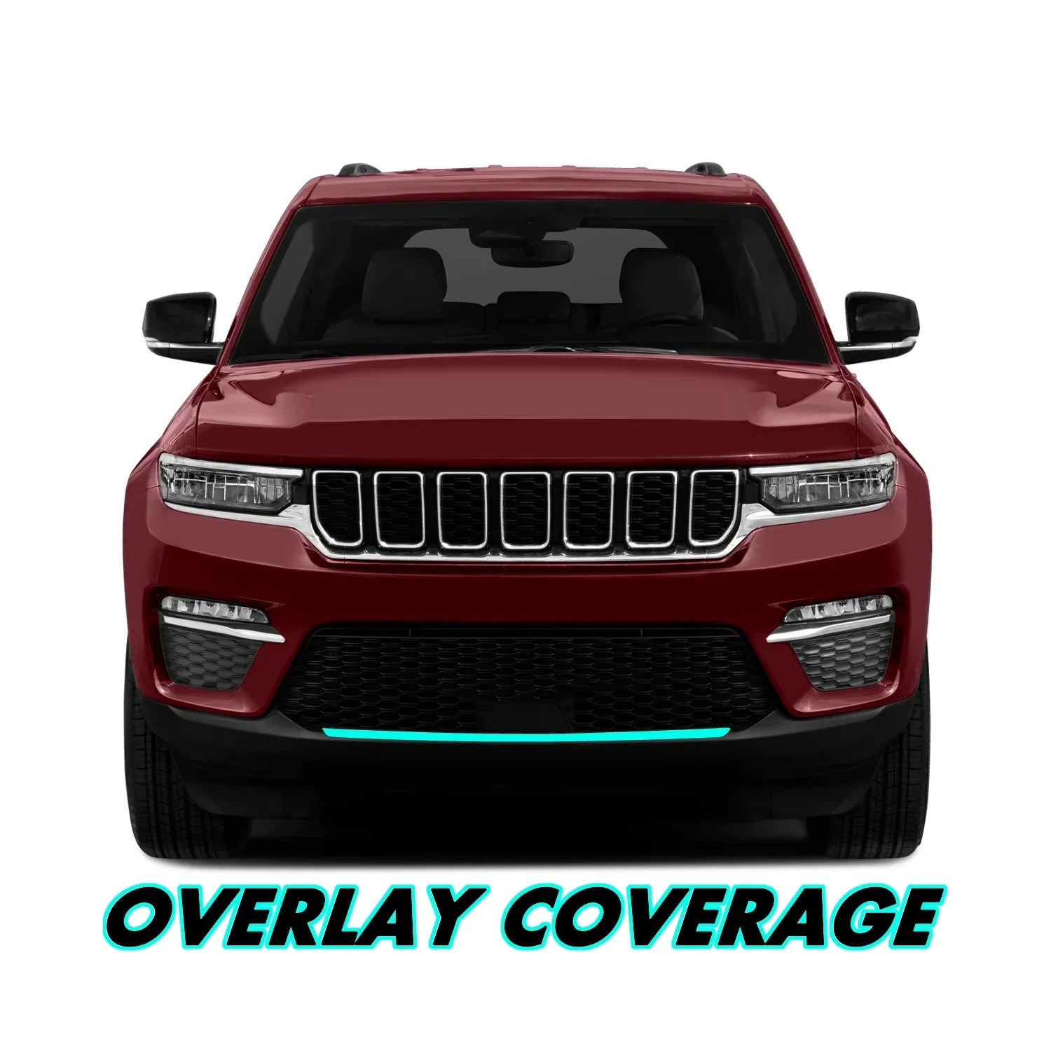 2022-2023 Jeep Grand Cherokee | Front Bumper Lower Lip Trim Chrome Delete PreCut Vinyl Wrap