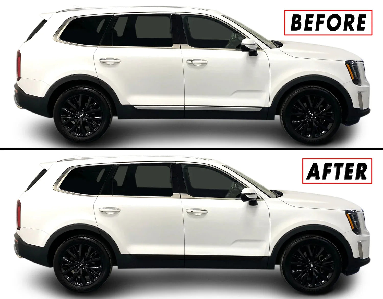 2020-2023 Kia Telluride | Door Molding Trim Chrome Delete PreCut Vinyl Wrap