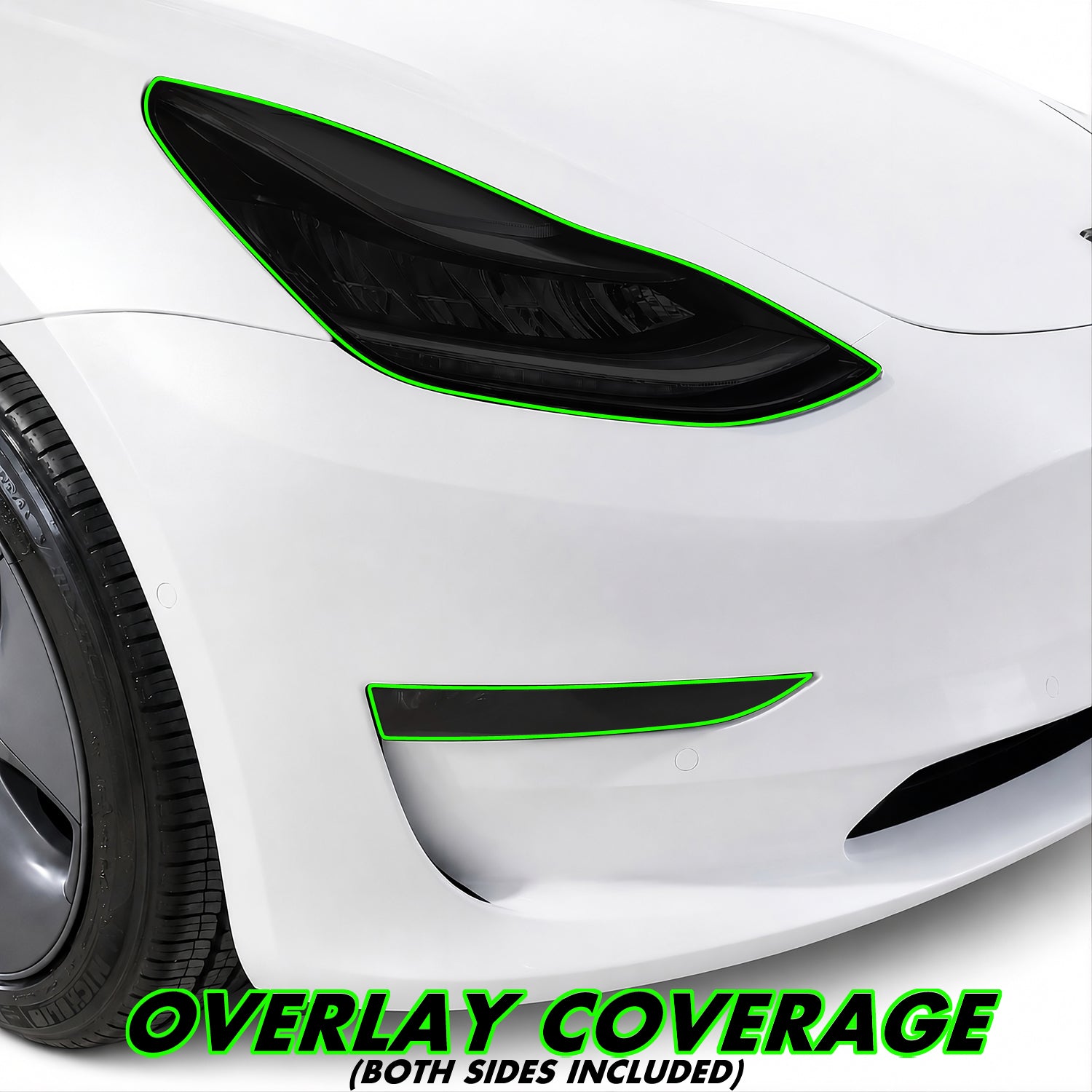 2017-2023 Tesla Model 3 | Headlight PreCut Tint Overlays