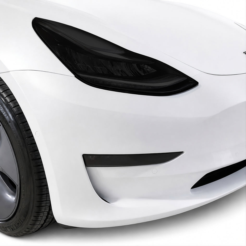 2017-2023 Tesla Model 3 | Headlight PreCut Tint Overlays