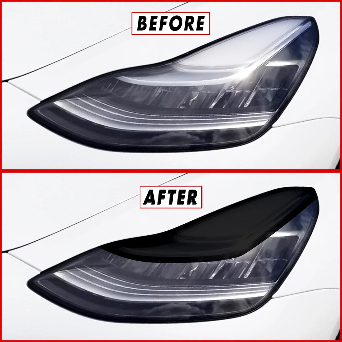 2020-2025 Tesla Model Y | Headlight Eyelid PreCut Tint Overlays