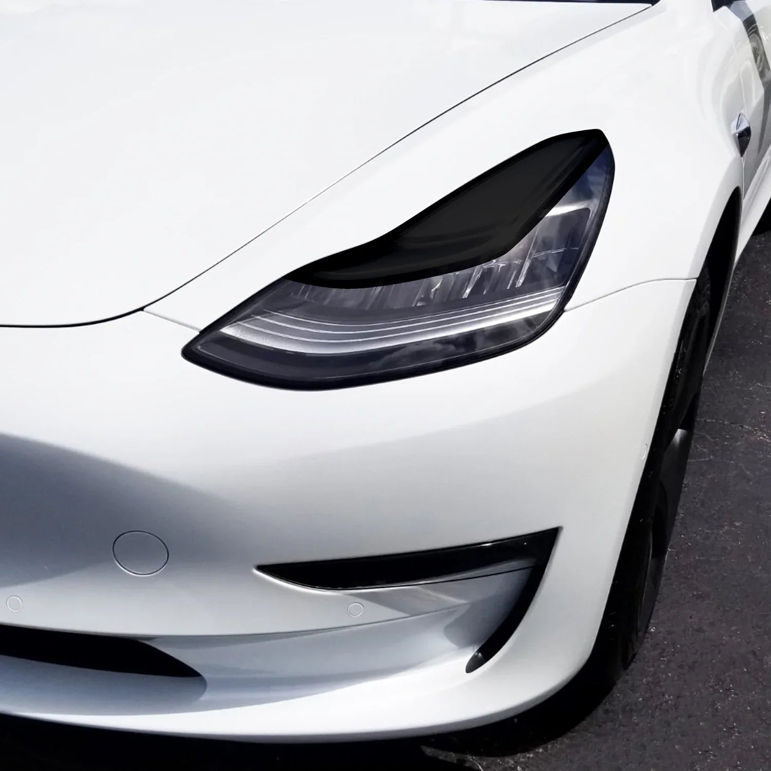 2017-2023 Tesla Model 3 | Headlight Eyelid PreCut Tint Overlays