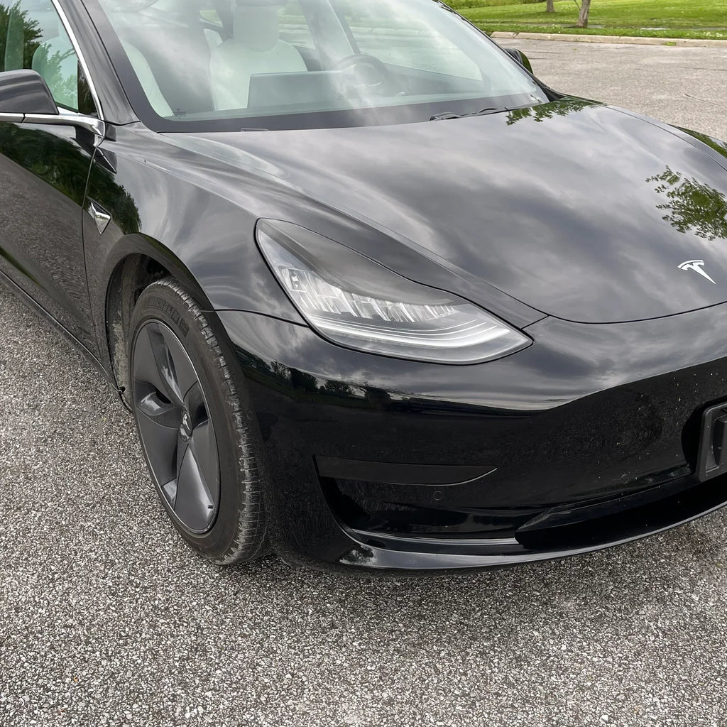 2017-2023 Tesla Model 3 | Headlight Eyelid PreCut Tint Overlays