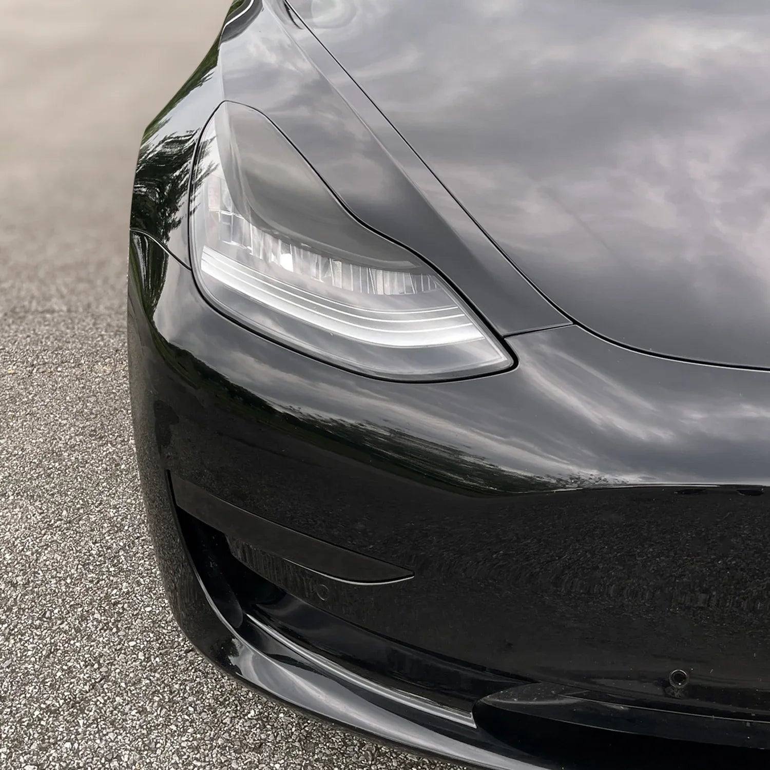 2017-2023 Tesla Model 3 | Headlight Eyelid PreCut Tint Overlays