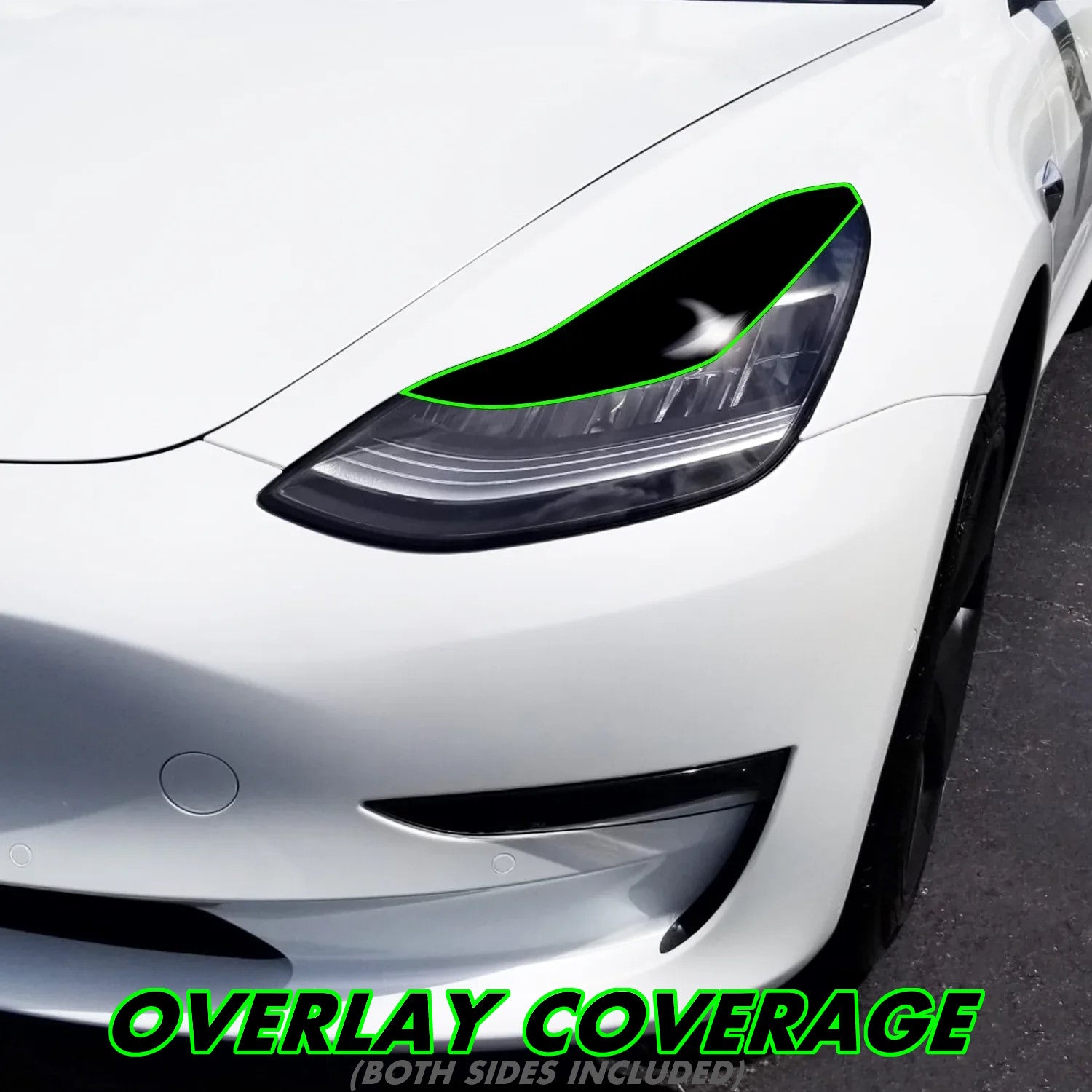 2017-2023 Tesla Model 3 | Headlight Eyelid PreCut Tint Overlays
