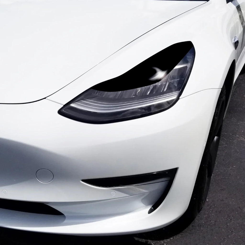 2017-2023 Tesla Model 3 | Headlight Eyelid PreCut Tint Overlays