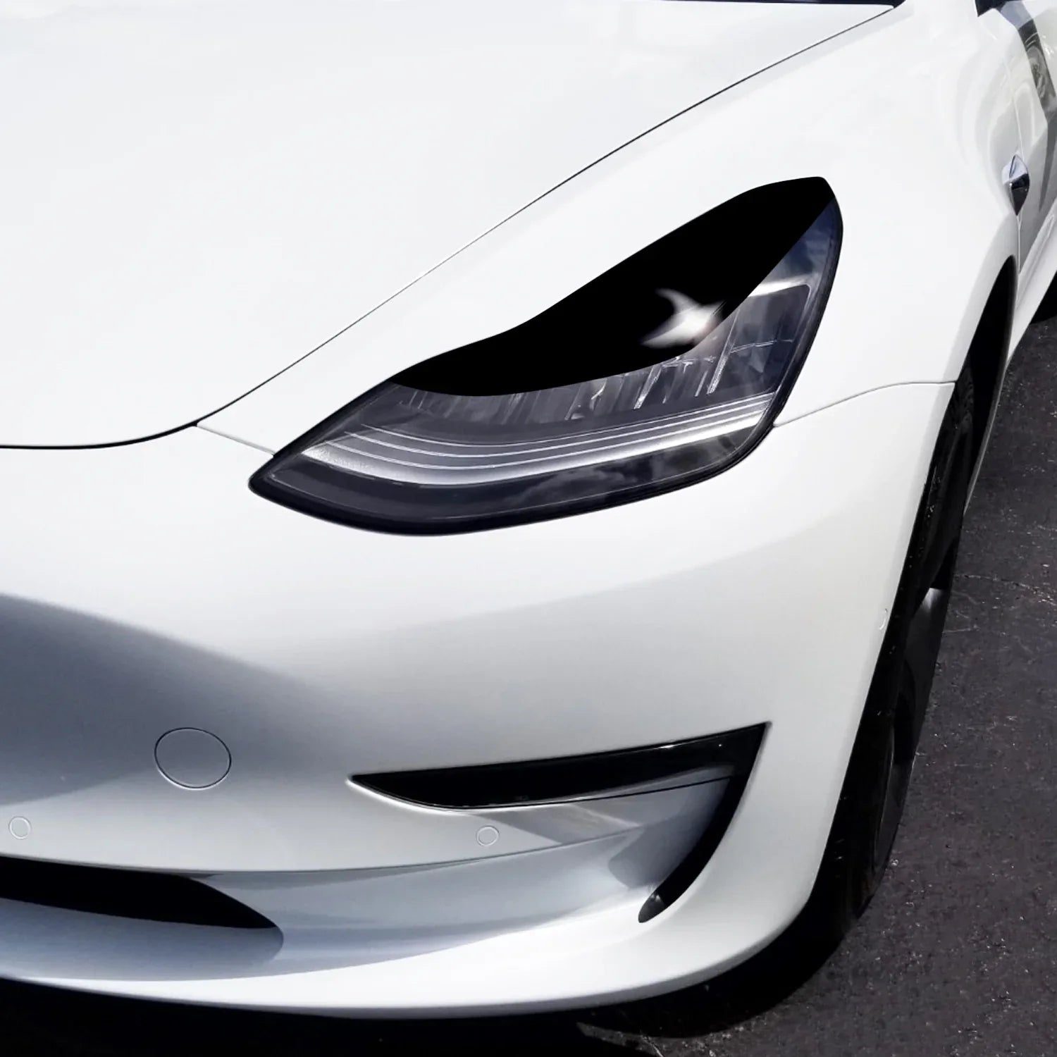 2017-2023 Tesla Model 3 | Headlight Eyelid PreCut Tint Overlays