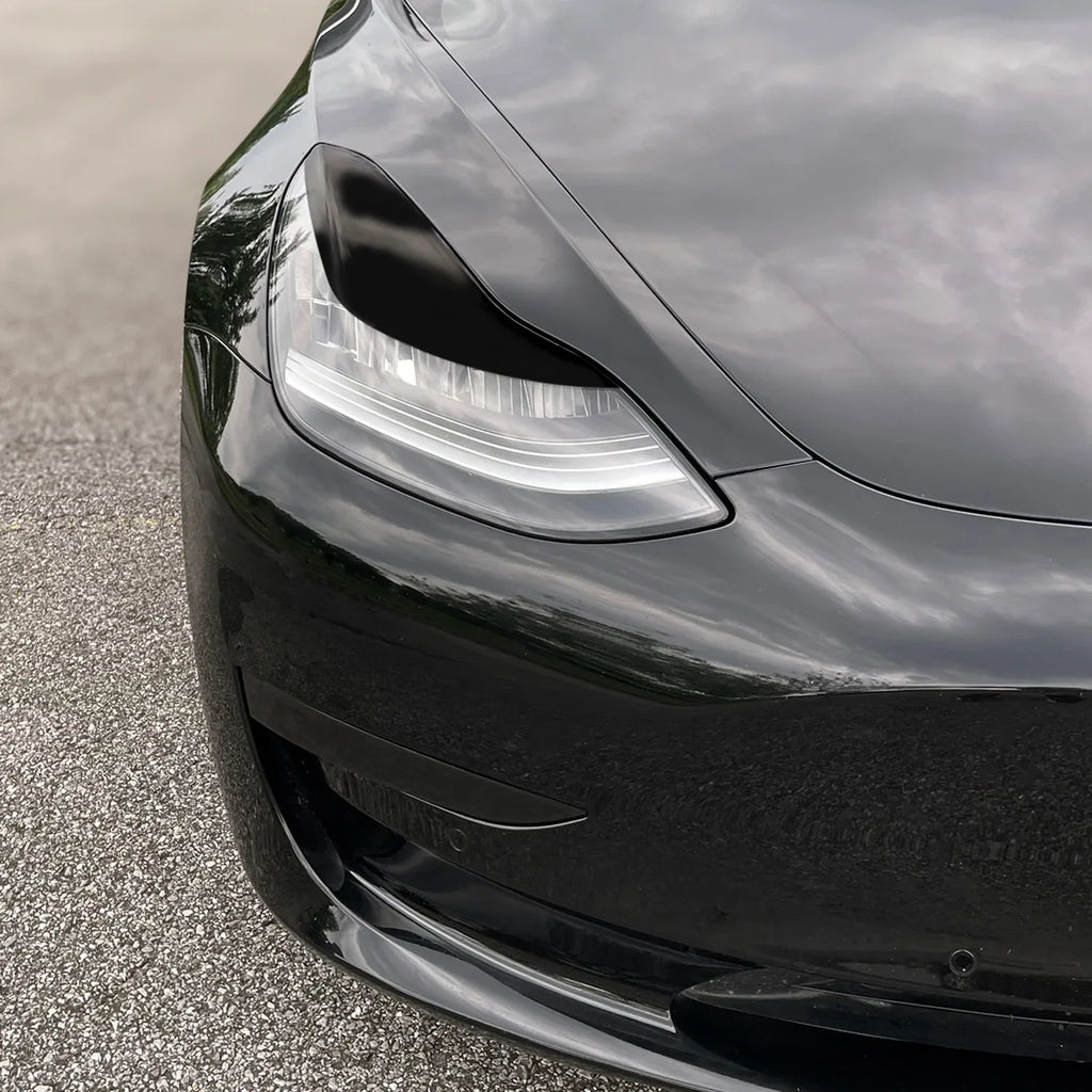 2017-2023 Tesla Model 3 | Headlight Eyelid PreCut Tint Overlays