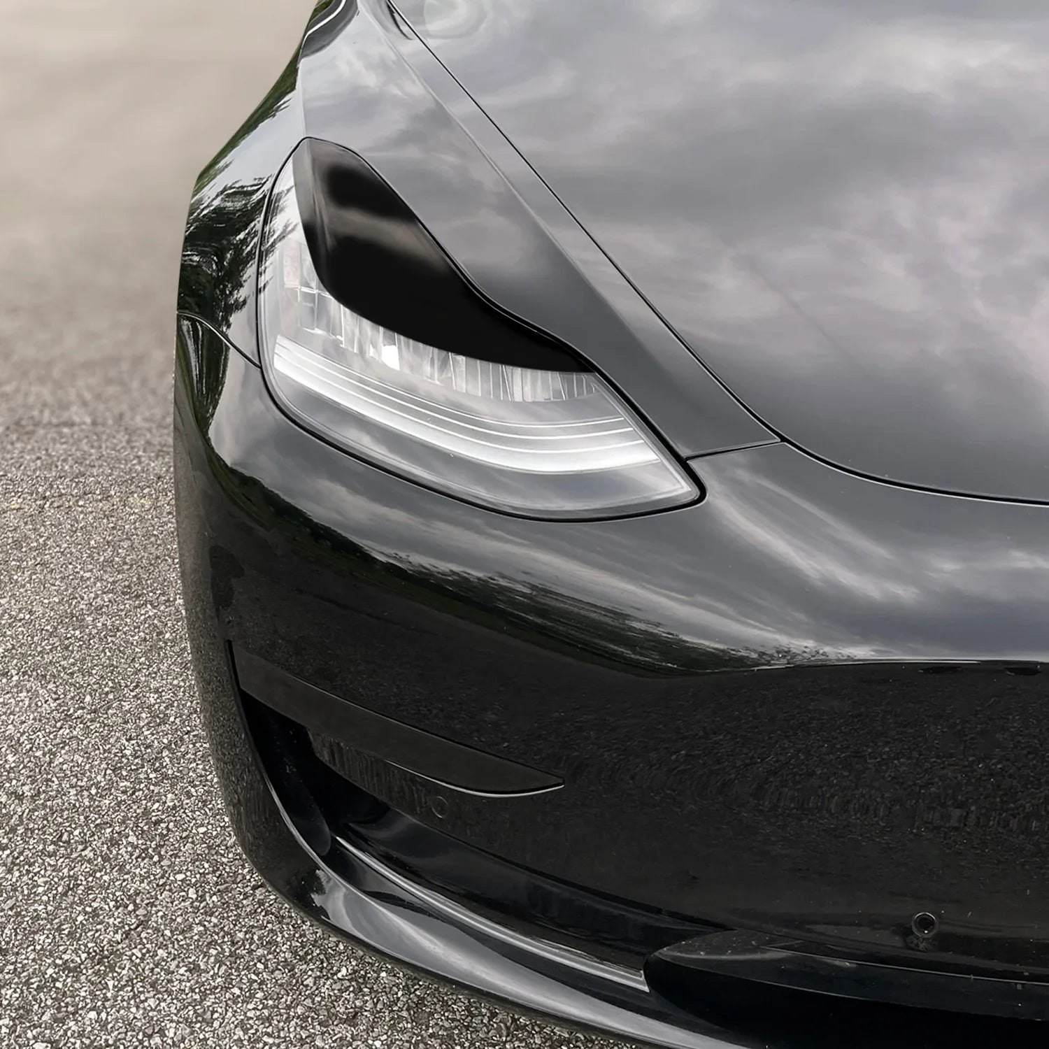 2017-2023 Tesla Model 3 | Headlight Eyelid PreCut Tint Overlays