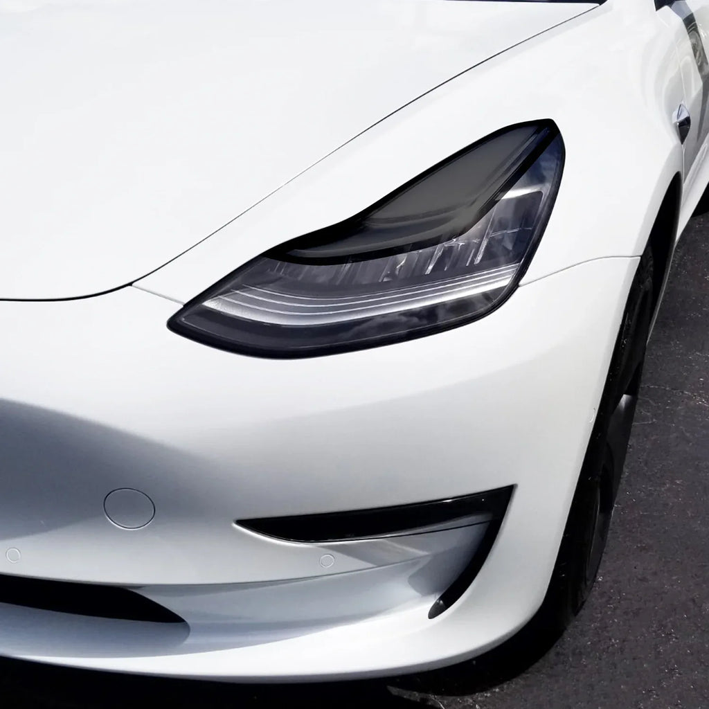 2017-2023 Tesla Model 3 | Headlight Eyelid PreCut Tint Overlays