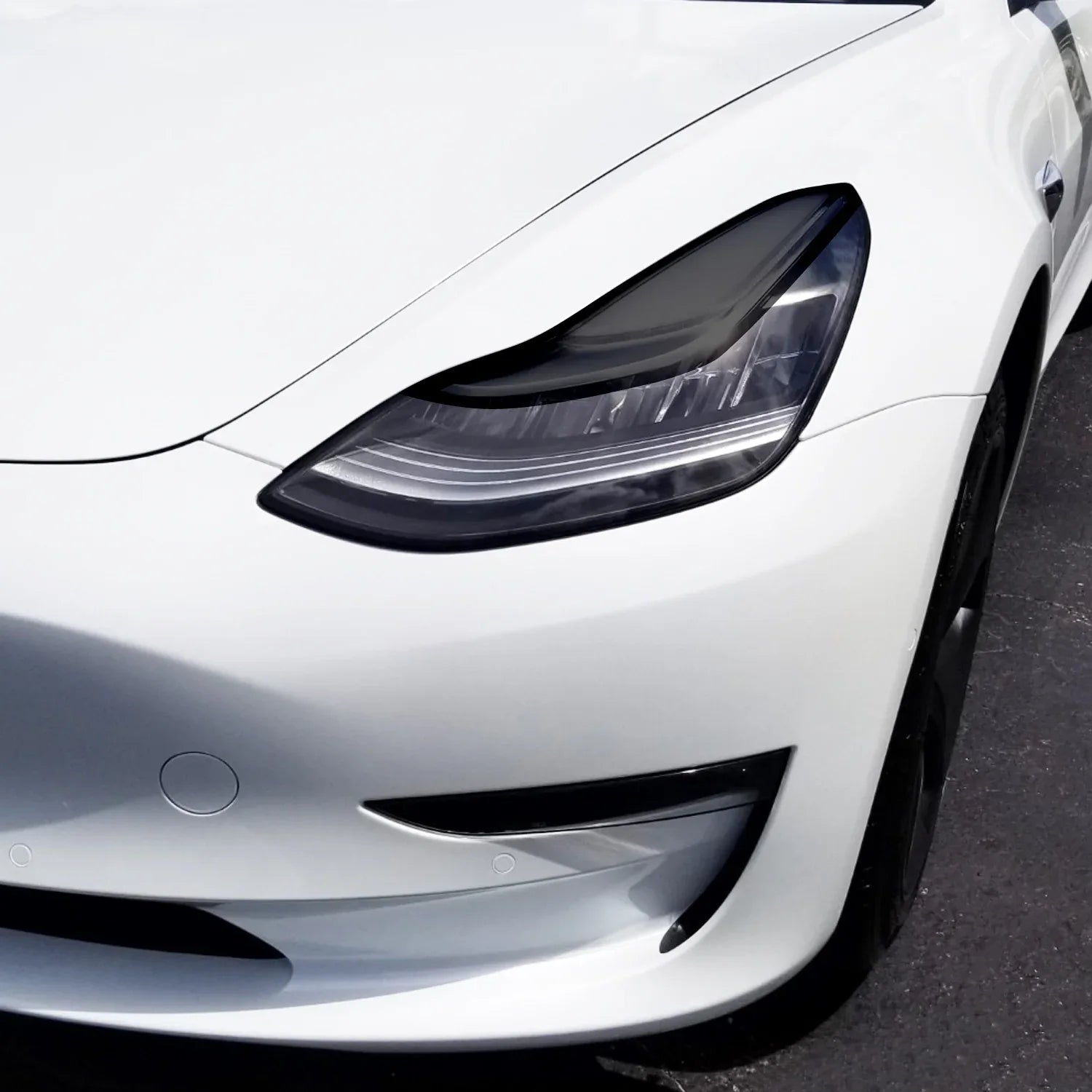 2017-2023 Tesla Model 3 | Headlight Eyelid PreCut Tint Overlays