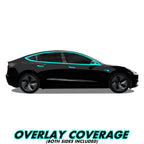 2017-2023 Tesla Model 3 | Window Trim Chrome Delete PreCut Vinyl Wrap