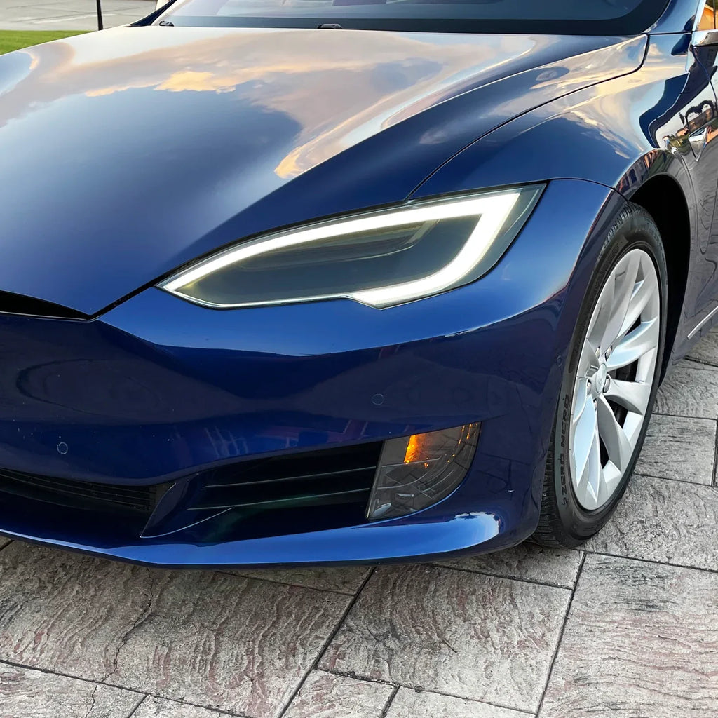2012-2021 Tesla Model S | Headlight Cutout PreCut Tint Overlays