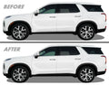 2020-2022 Hyundai Palisade | Door Molding Trim Chrome Delete PreCut Vinyl Wrap