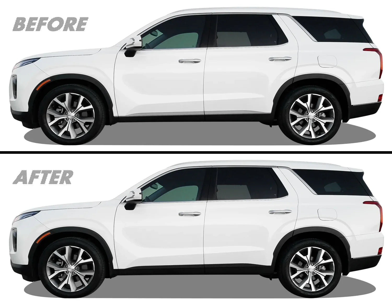 2020-2022 Hyundai Palisade | Door Molding Trim Chrome Delete PreCut Vinyl Wrap