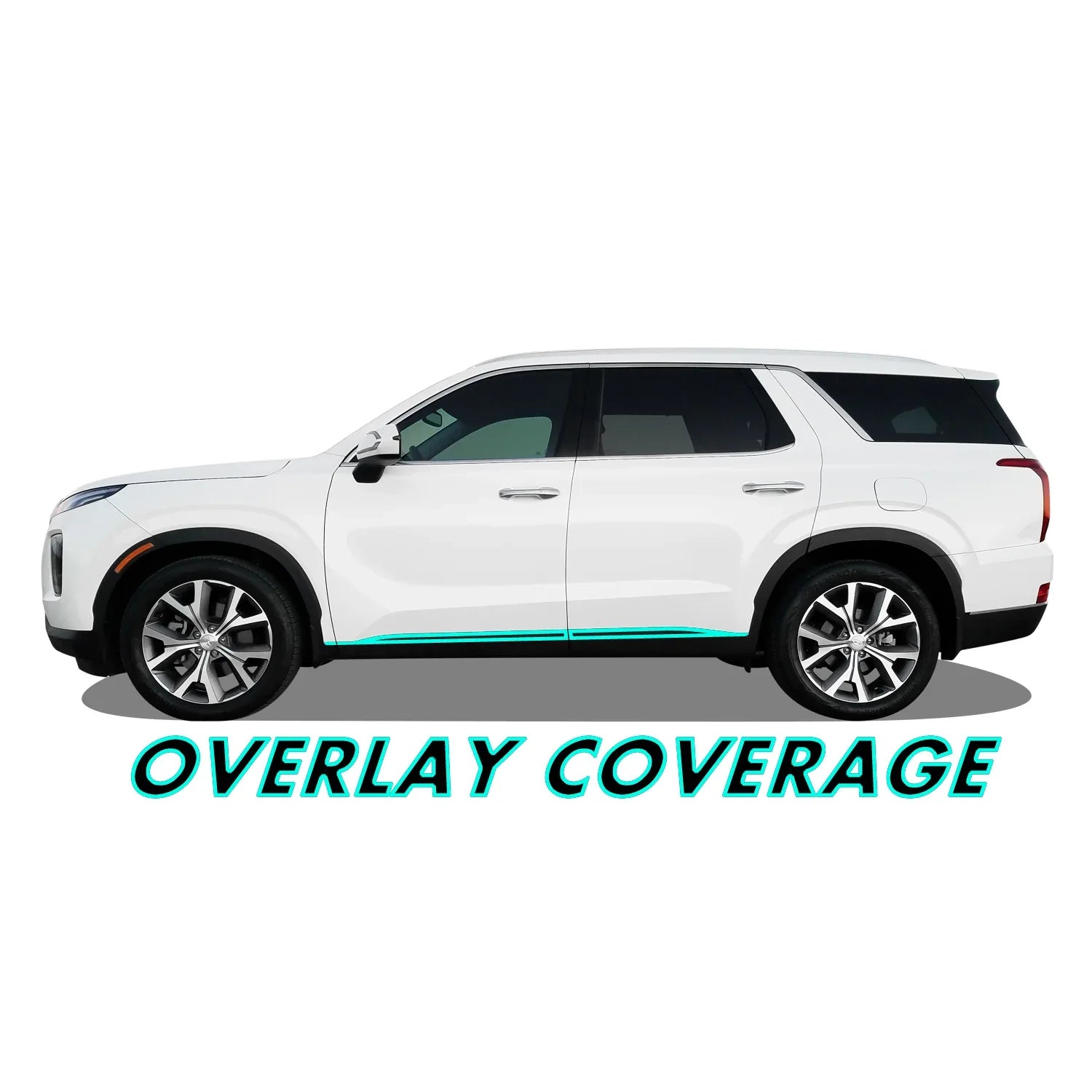 2020-2022 Hyundai Palisade | Door Molding Trim Chrome Delete PreCut Vinyl Wrap