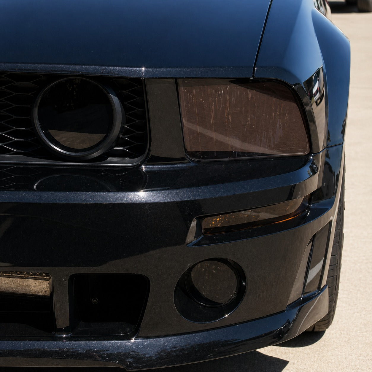 2005-2009 Ford Mustang | Headlight PreCut Tint Overlays