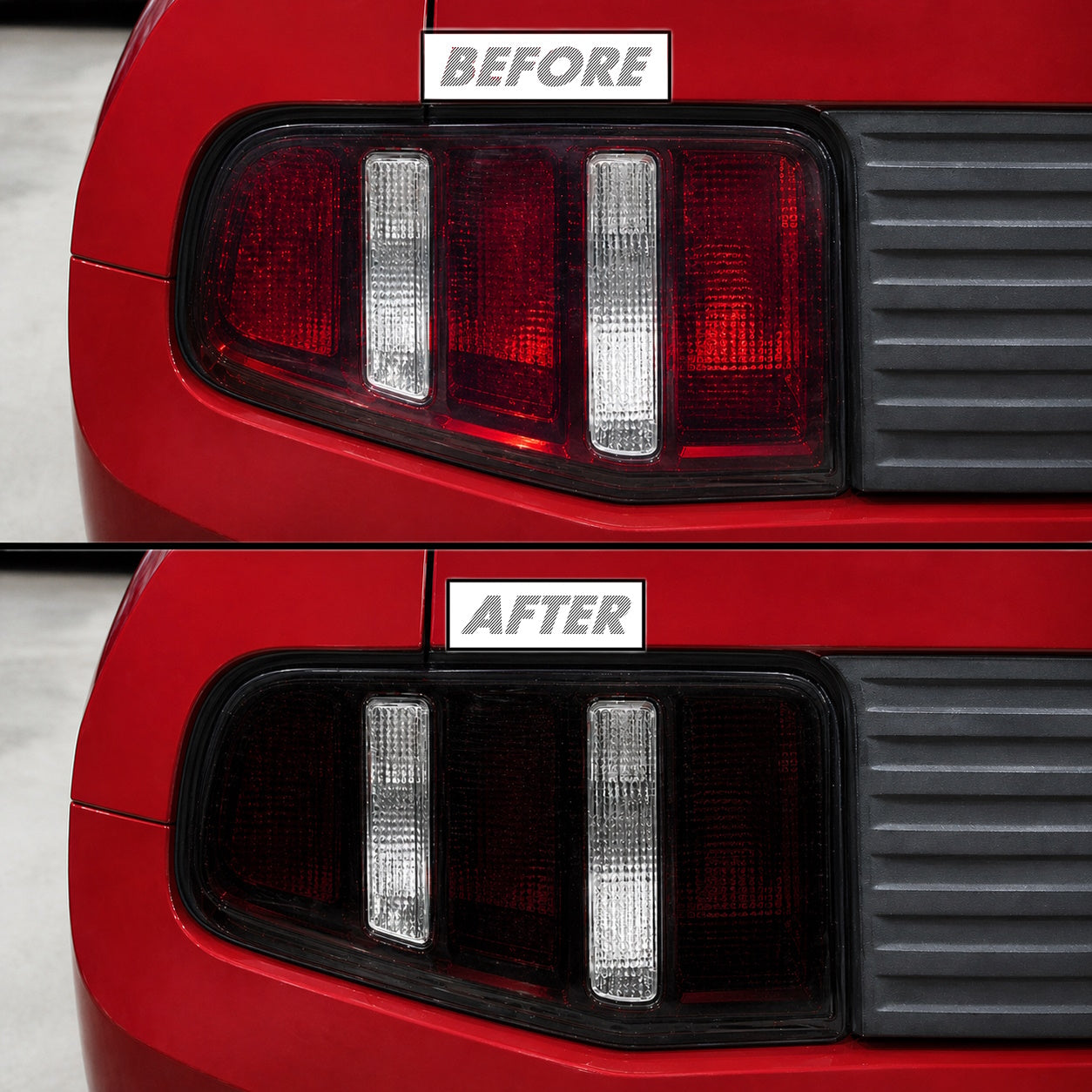 2010-2012 Ford Mustang | Tail Light Cutout PreCut Tint Overlays