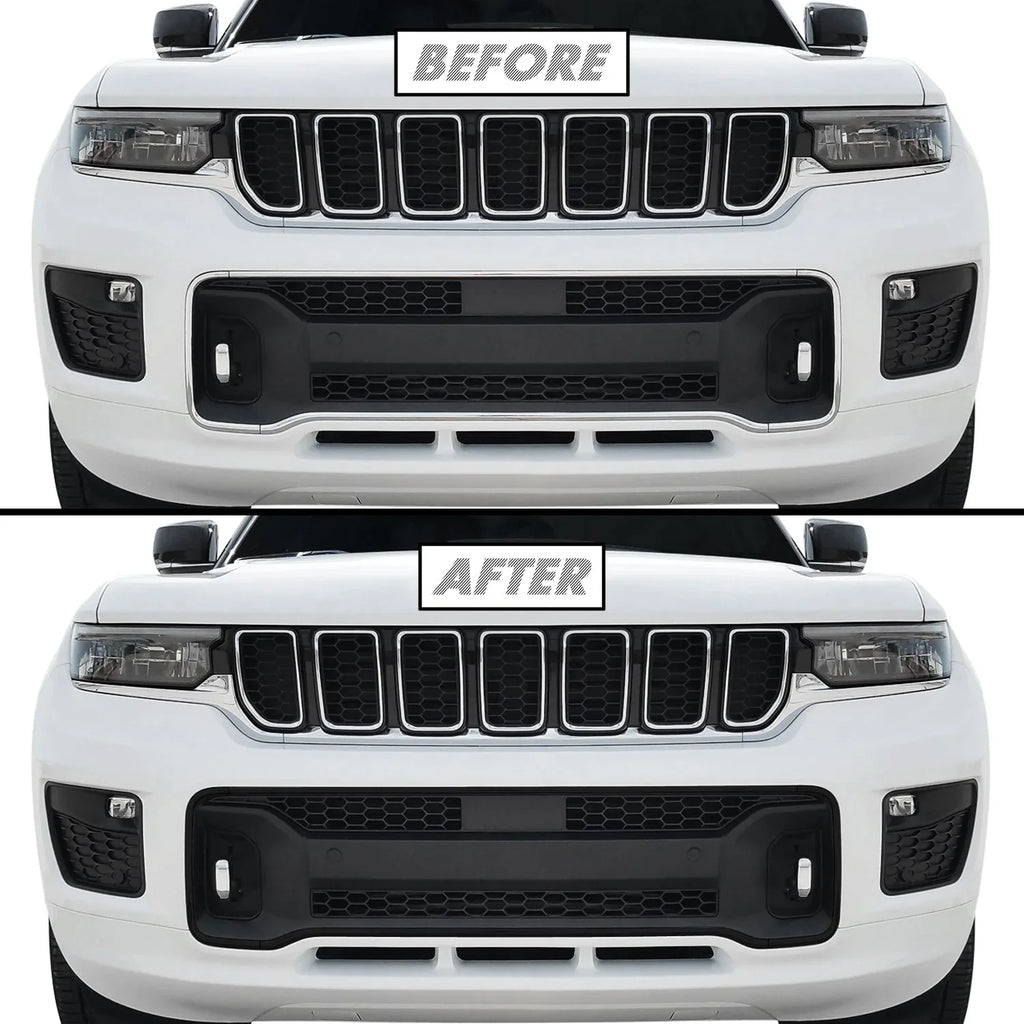 2022-2025 Jeep Grand Cherokee | Lower Grill Trim Chrome Delete PreCut Vinyl Wrap