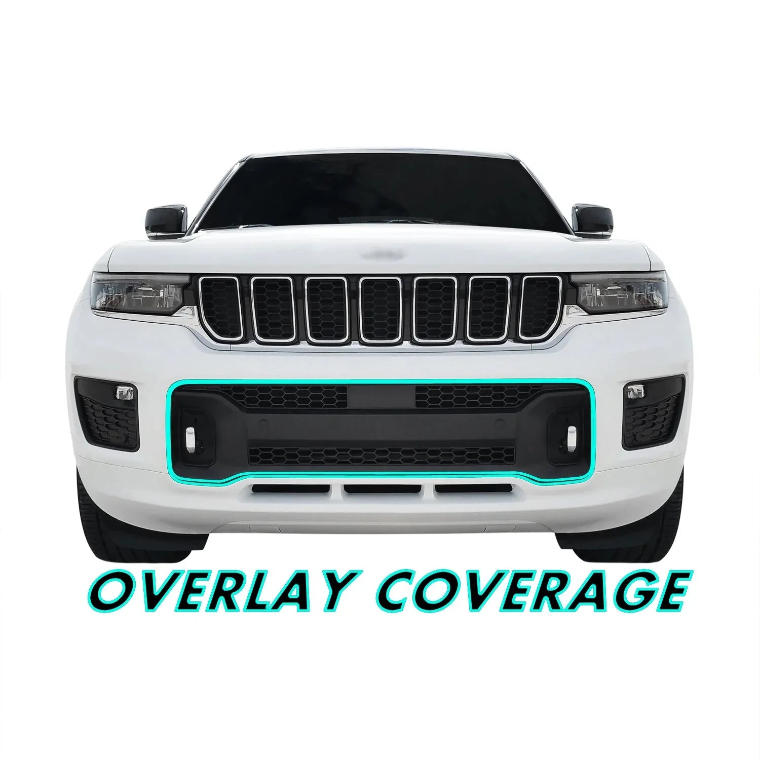 2022-2025 Jeep Grand Cherokee | Lower Grill Trim Chrome Delete PreCut Vinyl Wrap