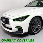 2014-2023 Infiniti Q50 | Headlight PreCut Tint Overlays