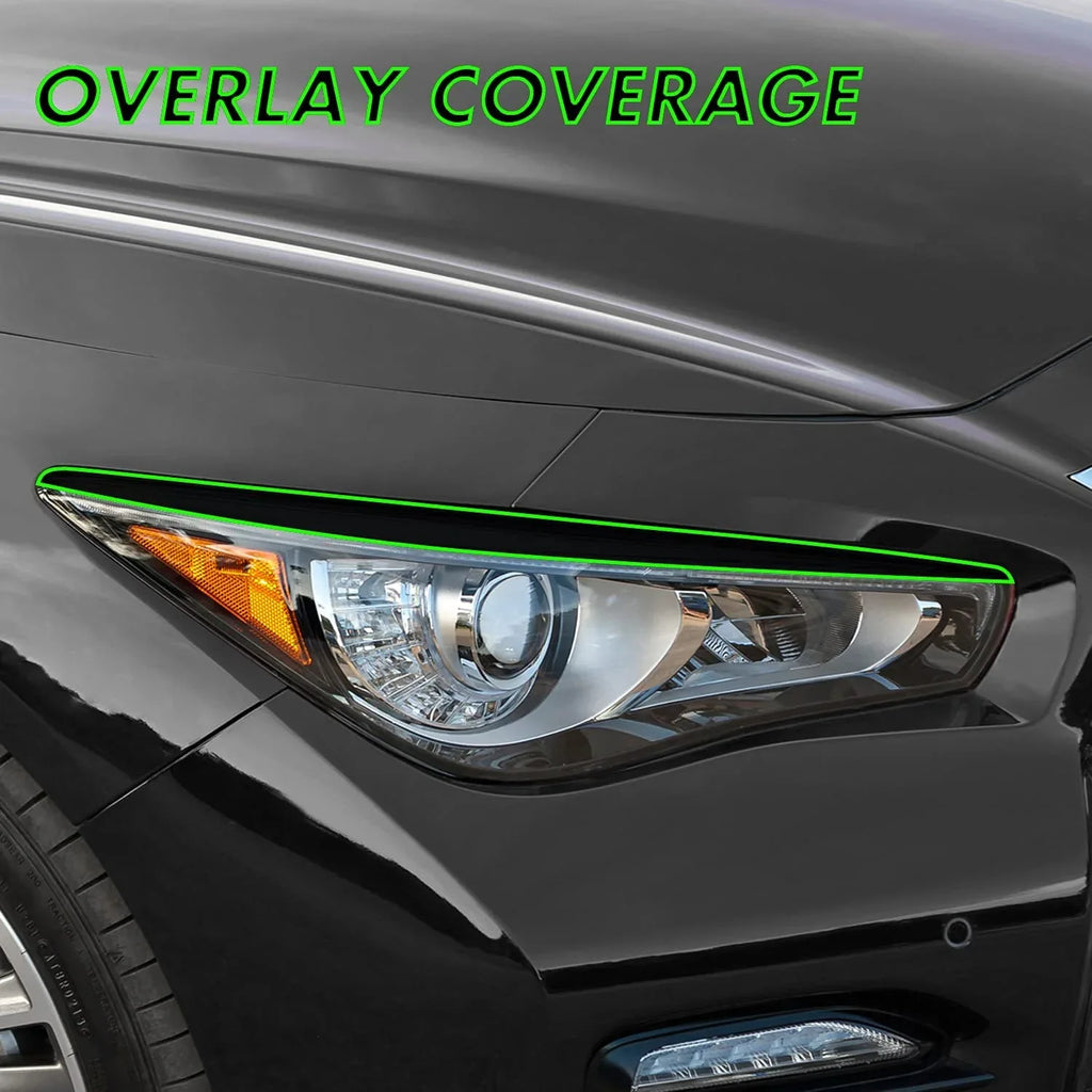 2014-2023 Infiniti Q50 | Headlight Eyelid PreCut Tint Overlays