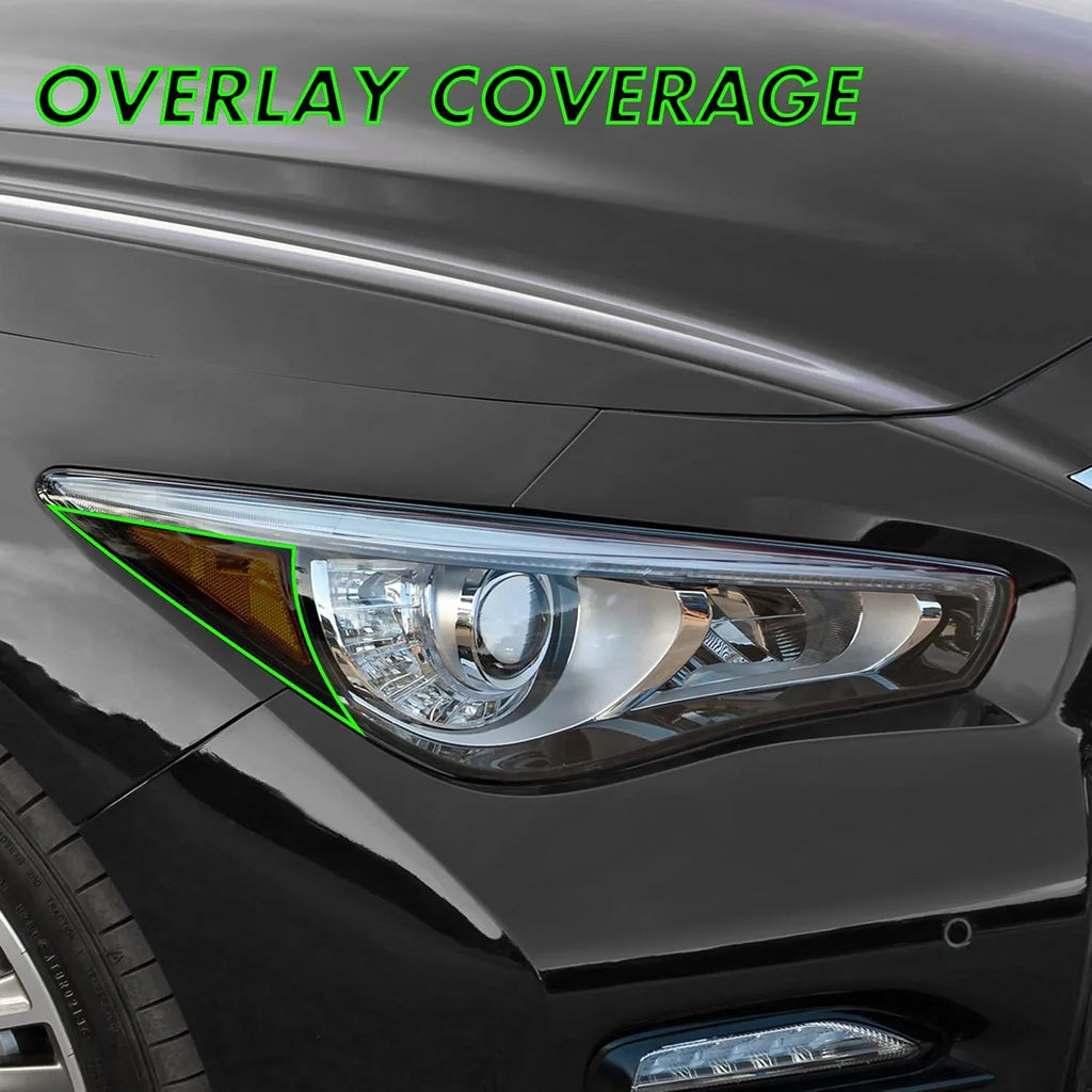 2014-2023 Infiniti Q50 | Headlight Side Marker PreCut Tint Overlays