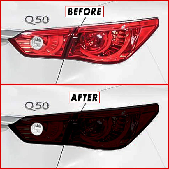 2014-2017 Infiniti Q50 | Tail Light Reverse Cutout PreCut Tint Overlays