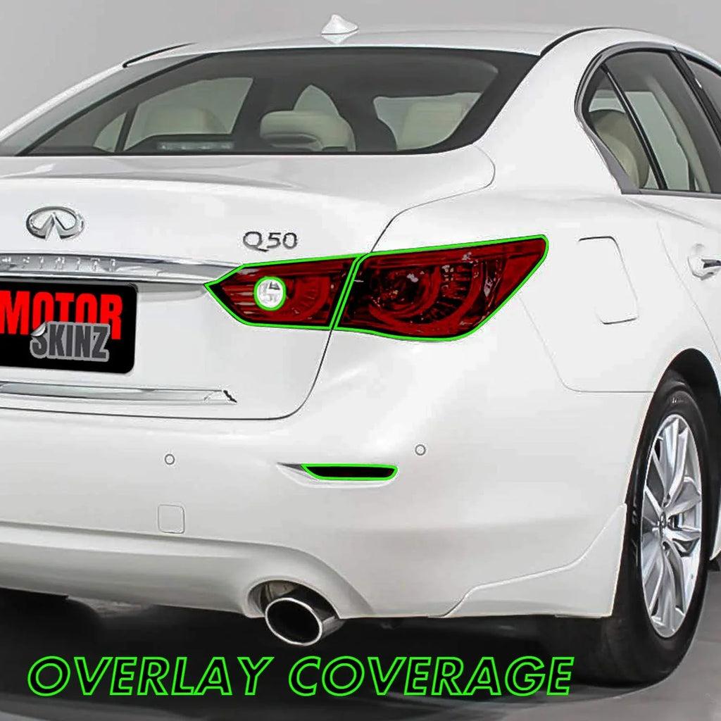 2014-2017 Infiniti Q50 | Tail Light Reverse Cutout PreCut Tint Overlays