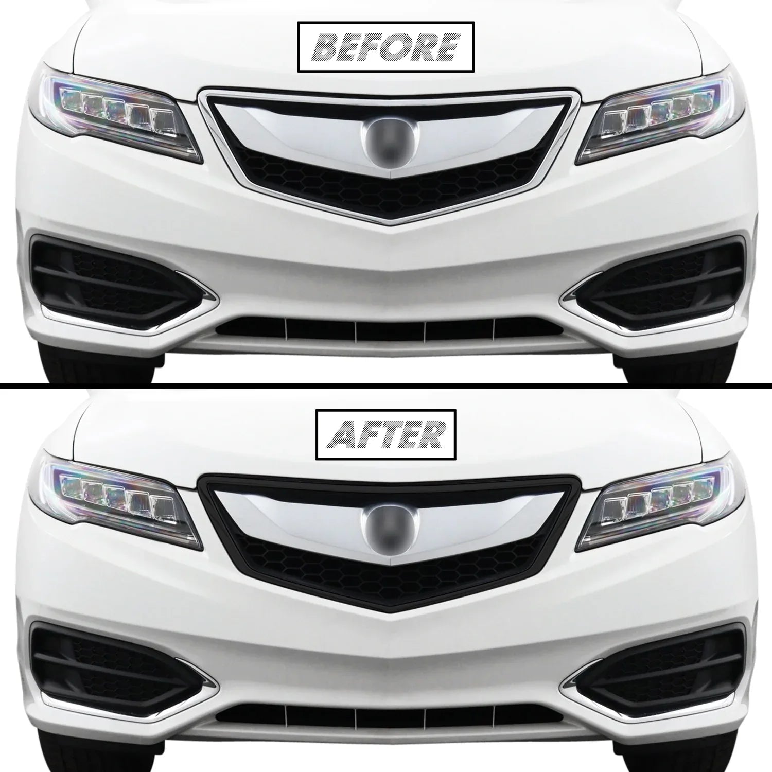 2016-2018 Acura RDX | Front Grill Trim Chrome Delete PreCut Vinyl Wrap