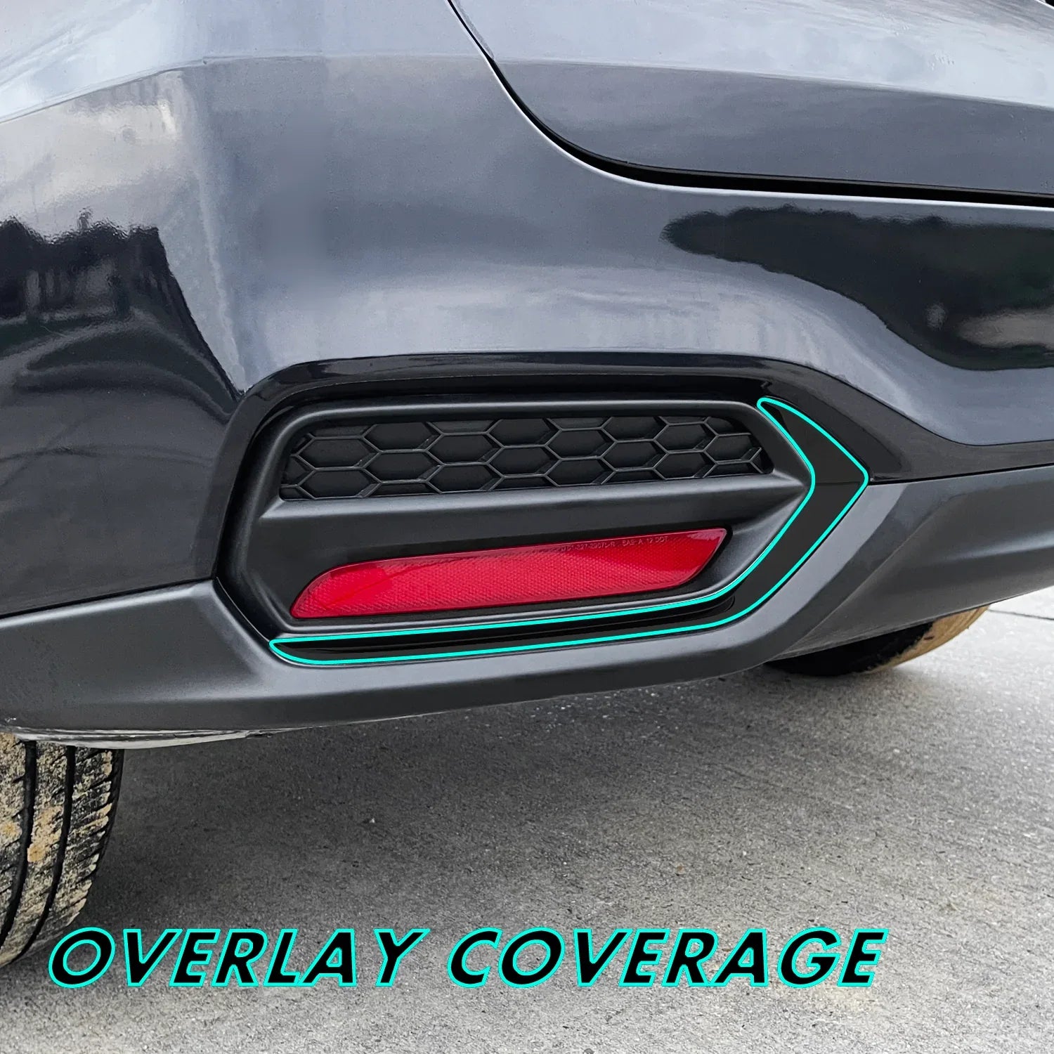 2016-2018 Acura RDX | Rear Reflector Trim Chrome Delete PreCut Vinyl Wrap