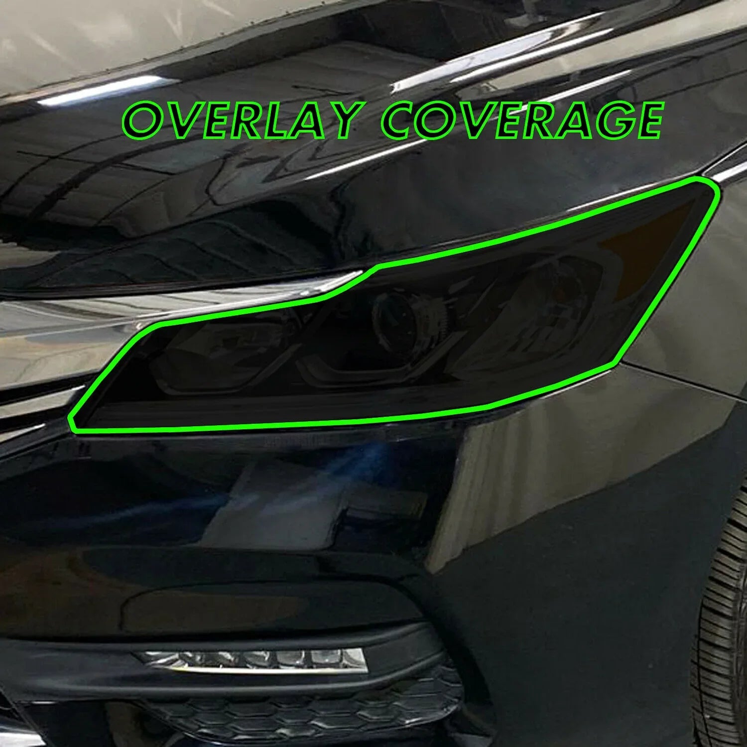 2016-2017 Honda Accord Sedan | Headlight PreCut Tint Overlays