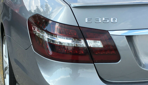 2010-2016 Mercedes E-Class Sedan | Tail Light Cutout PreCut Tint Overlays
