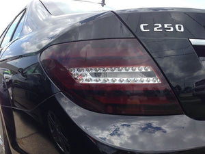 2012-2014 Mercedes C-Class | Tail Light Cutout PreCut Tint Overlays