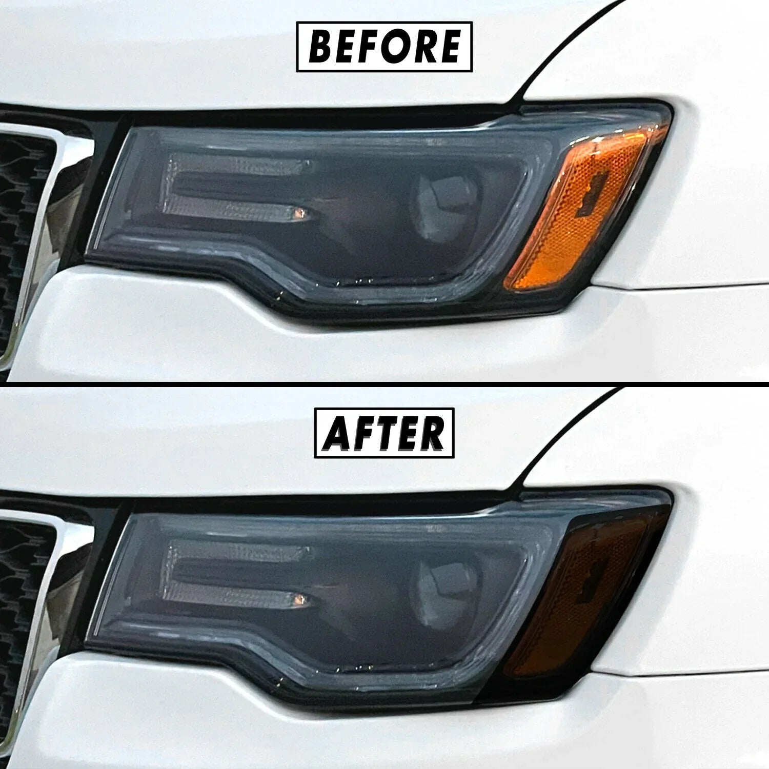 2014-2021 Jeep Grand Cherokee | Headlight Side Marker PreCut Tint Overlays