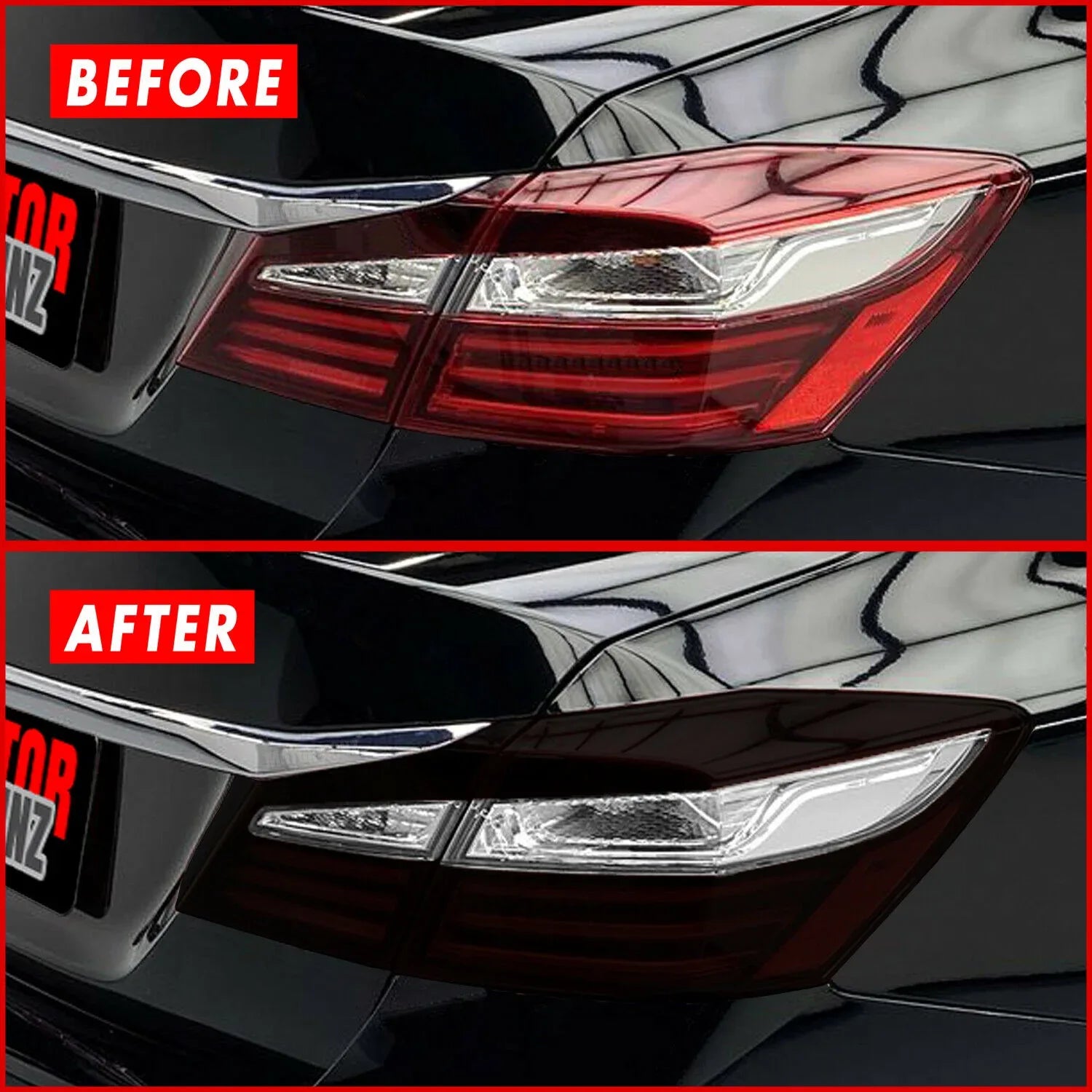 2016-2017 Honda Accord Sedan | Tail Light Cutout PreCut Tint Overlays