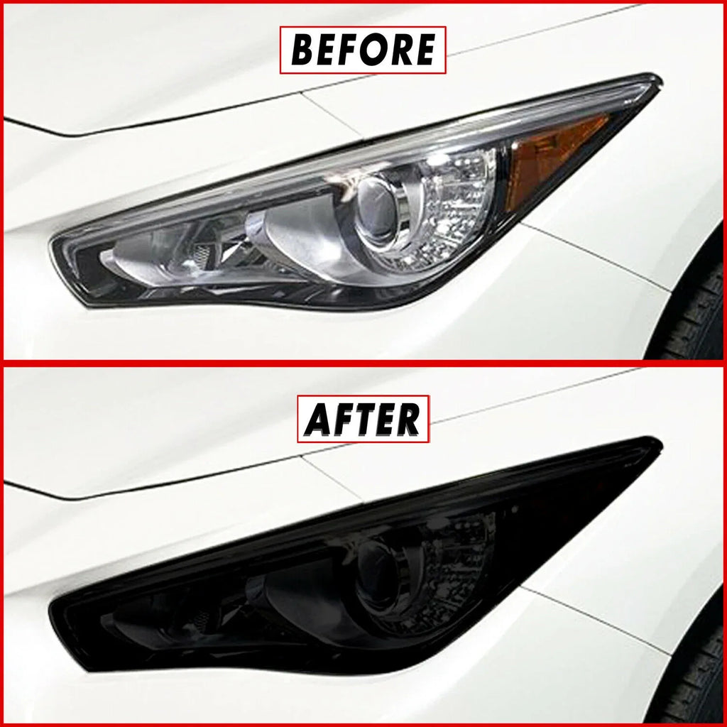 2014-2023 Infiniti Q50 | Headlight PreCut Tint Overlays