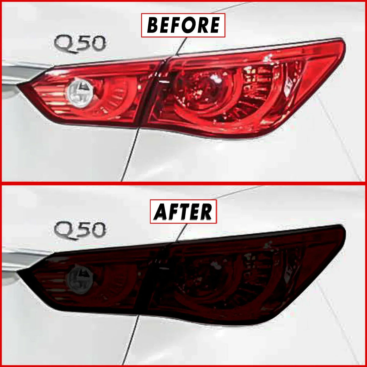 Infinity Q 50 Rear Led Trim 2014-2017 Infiniti Q50 | Tail Light PreCut Tint Overlays – SlickMod