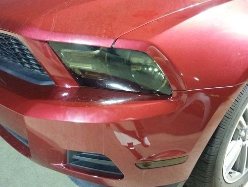 SlickMod PreCut Vinyl Smoke Tint for 2018-2021 Ford Mustang Headlight (2.  Headlight Sidemarker, 20% Dark Smoke)