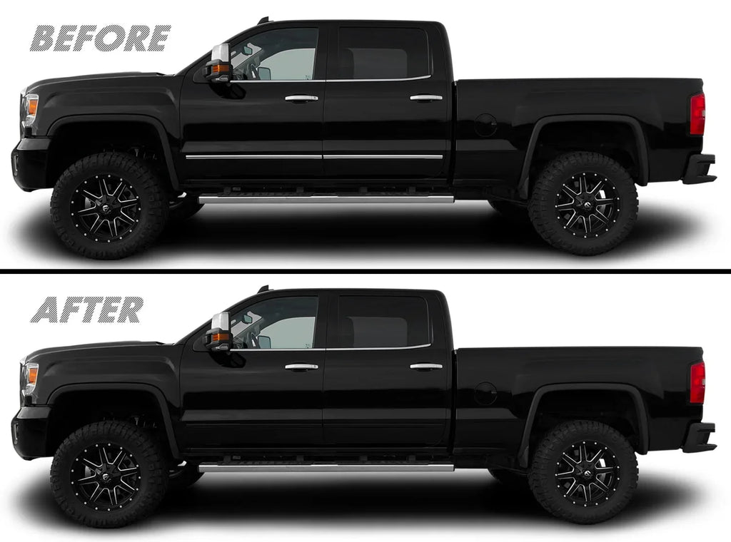 2015-2019 GMC Sierra 2500 / 3500 | Door Molding Trim Chrome Delete PreCut Vinyl Wrap