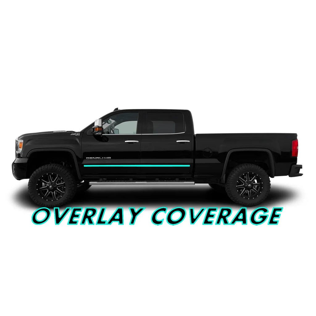 2014-2018 GMC Sierra 1500 | Door Molding Trim Chrome Delete PreCut Vinyl Wrap