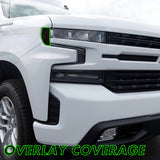 2019-2021 Chevrolet Silverado | Headlight Side Marker PreCut Tint Overlays