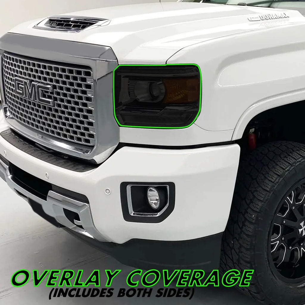 2014-2018 GMC Sierra 1500 | Headlight PreCut Tint Overlays
