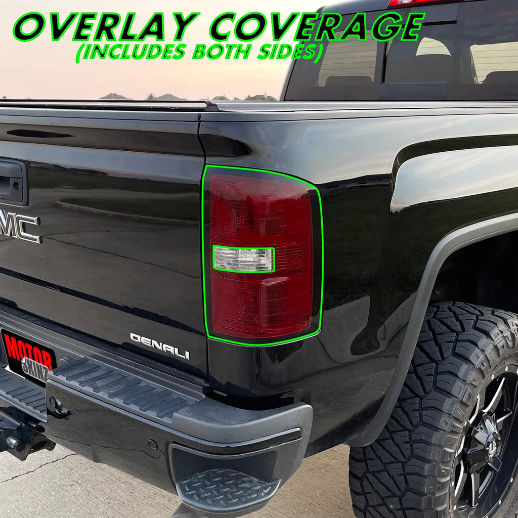 2014-2018 GMC Sierra 1500 | Tail Light Cutout PreCut Tint Overlays