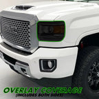 2015-2019 GMC Sierra 2500 / 3500 | Headlight PreCut Tint Overlays