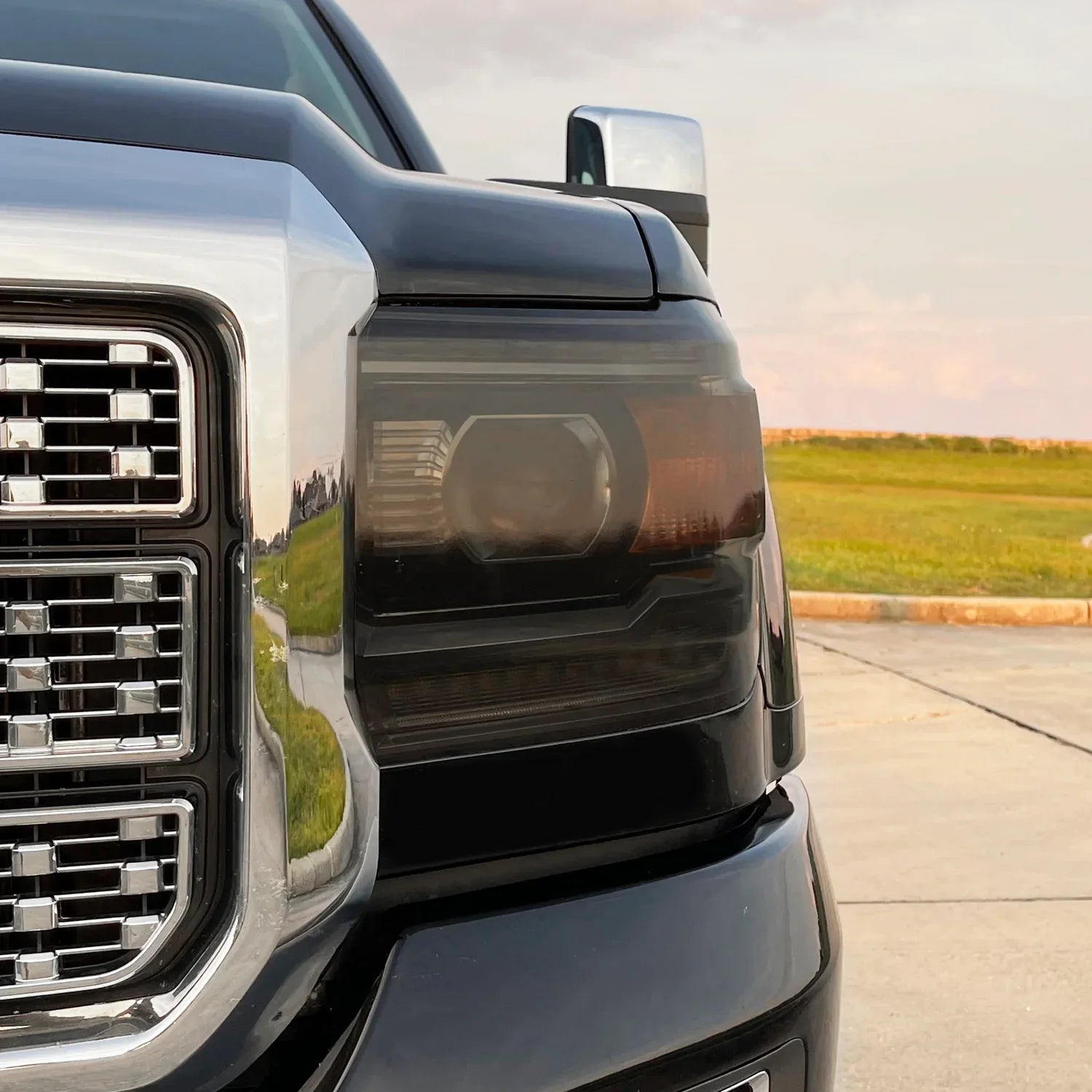 2015-2019 GMC Sierra 2500 / 3500 | Headlight PreCut Tint Overlays