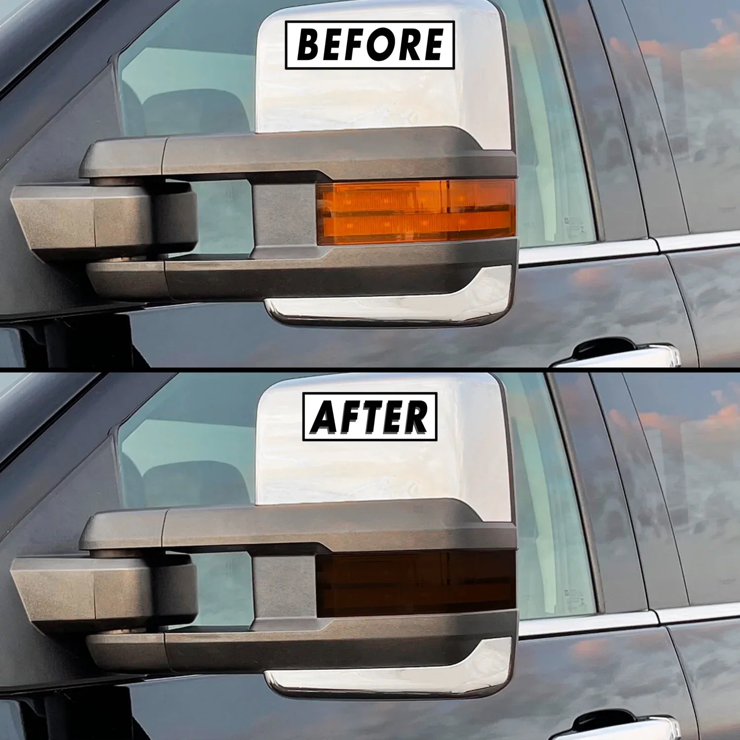2015-2019 GMC Sierra 2500 / 3500 | Mirror Turn Signal PreCut Tint Overlays