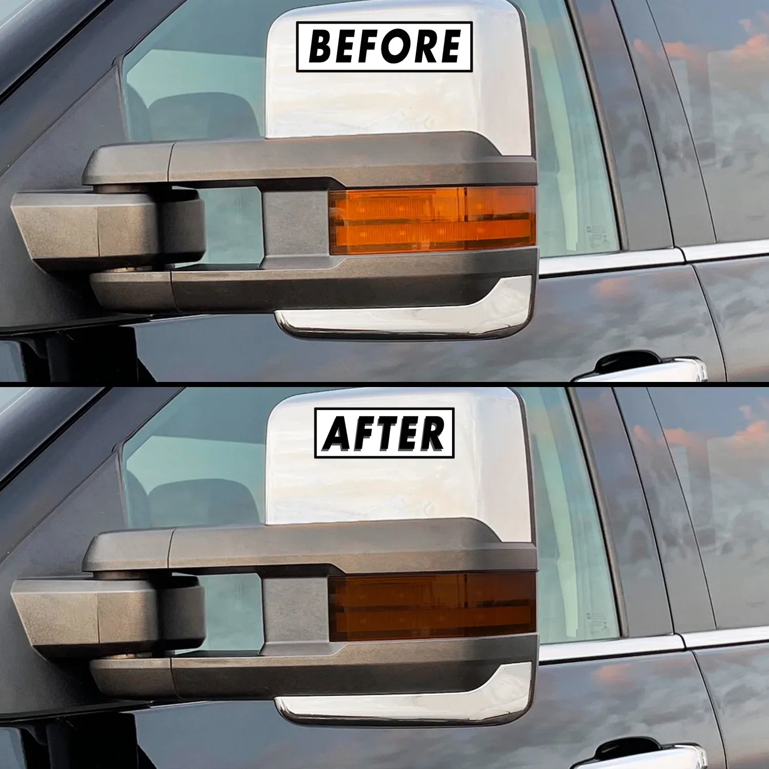 2015-2019 GMC Sierra 2500 / 3500 | Mirror Turn Signal PreCut Tint Overlays